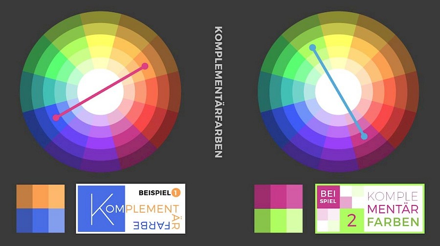 Beispiele für Farbkombinationen - Komplementärfarben